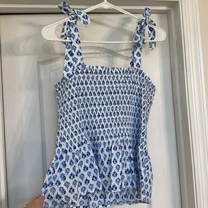Jcrew Size M smocked peplum top